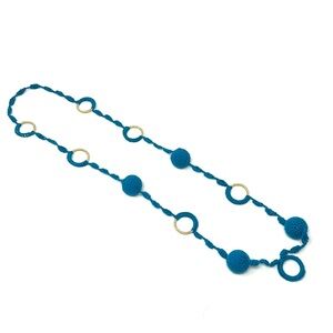 Bohemian Blue and Gold Necklace